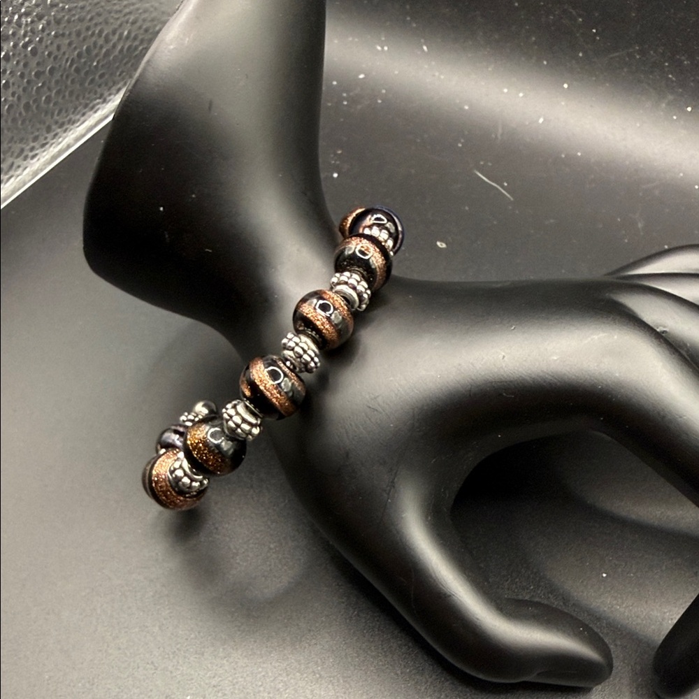 Black and Brown Beaded Bracelet